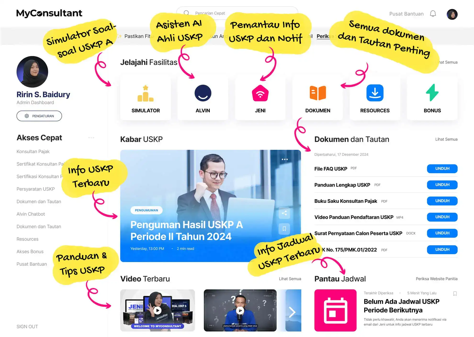 MyConsultant Dashboard Keterangan