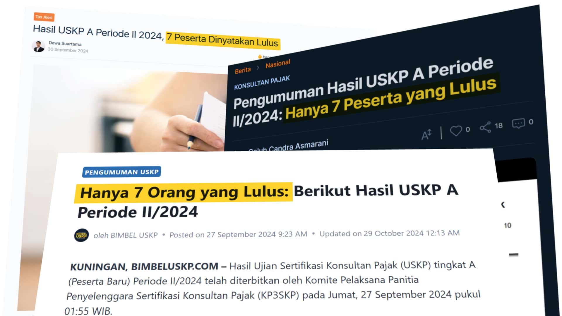 Angka Kelulusan USKP A Rendah