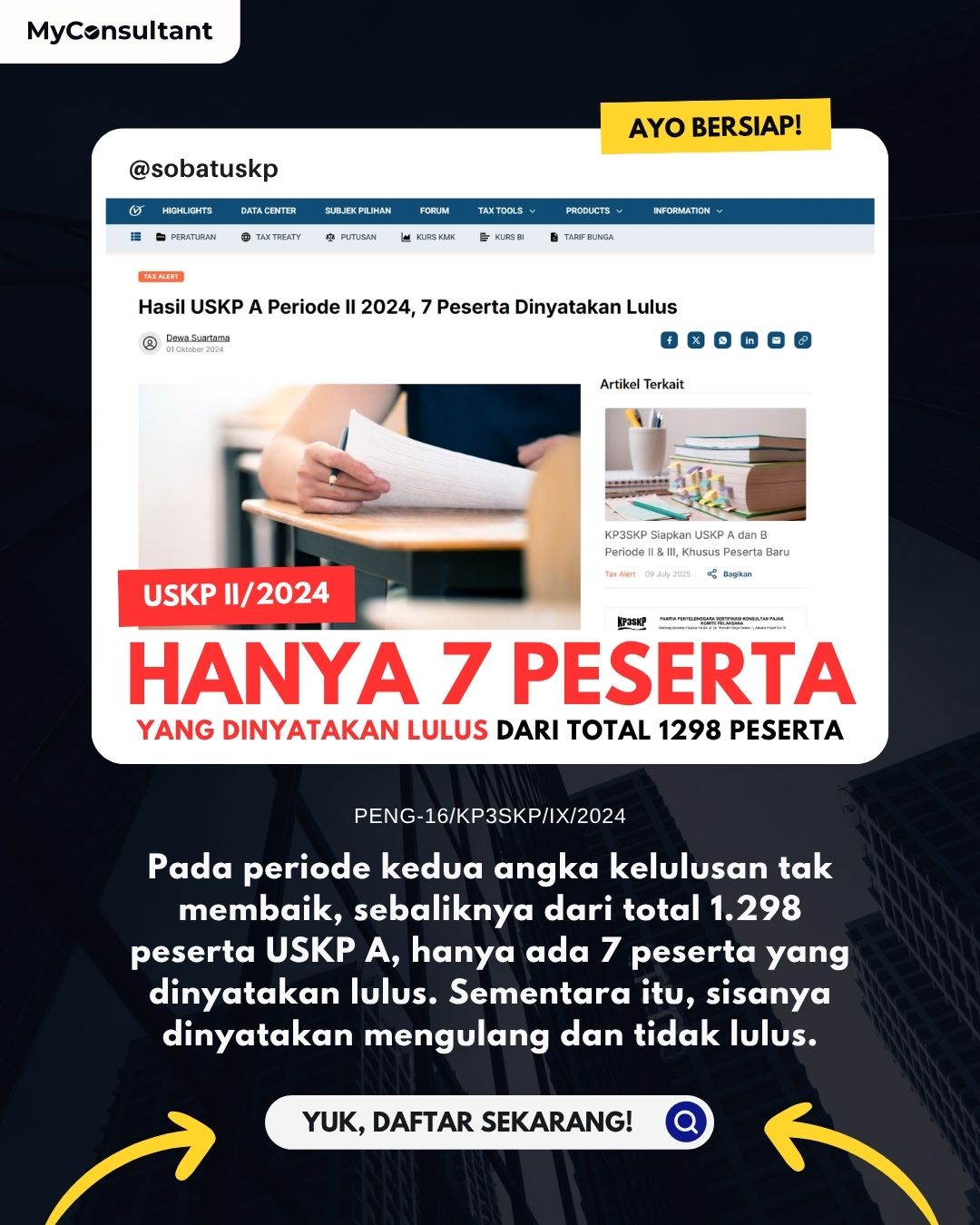 Hasil USKP A Hanya 7 Peserta Lulus